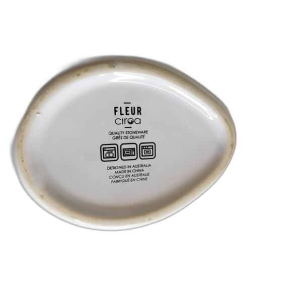 Fleur Ciroa White Floral Stoneware Spoon Rest New - Picture 3 of 6